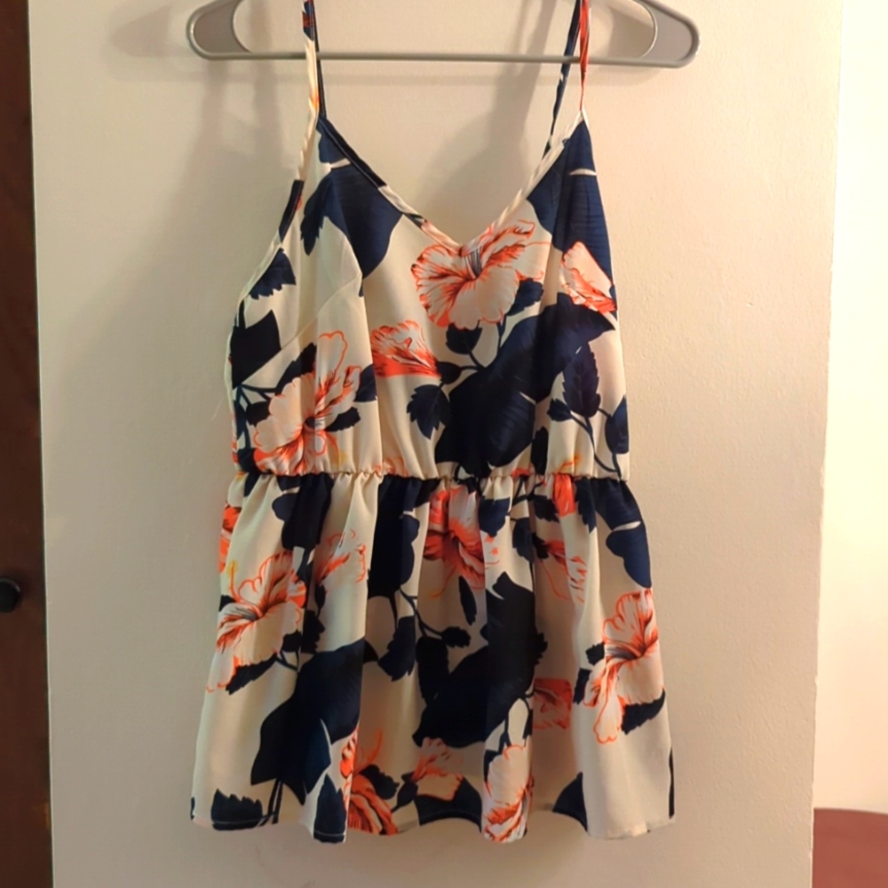 Lightweight floral tank top